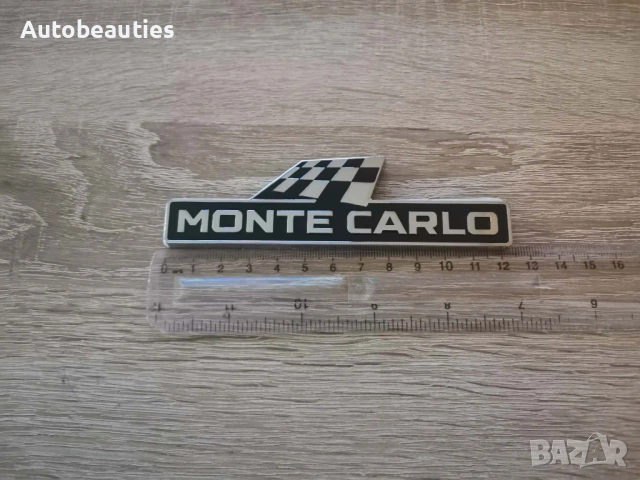 емблема Skoda Monte Carlo черно със сребристо, снимка 2 - Аксесоари и консумативи - 53455798