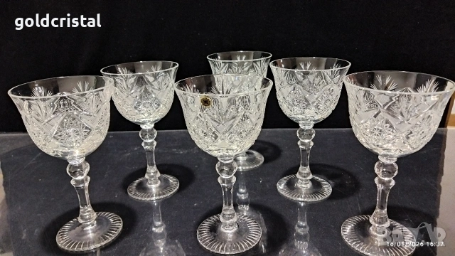кристални чаши , снимка 2 - Антикварни и старинни предмети - 53127030