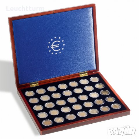  луксозна кутия VOLTERRA за 35 броя 2-еврови монети в капсули