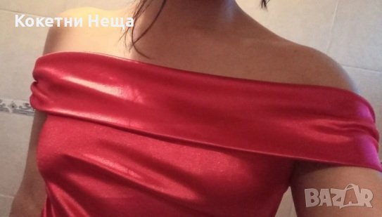 НОВА Елегантна Червена рокля размер Л, снимка 2 - Рокли - 43301898