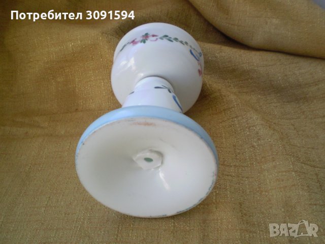 Ретро ръчно рисувана настолна лампа на газ порцелан, снимка 7 - Настолни лампи - 36803976
