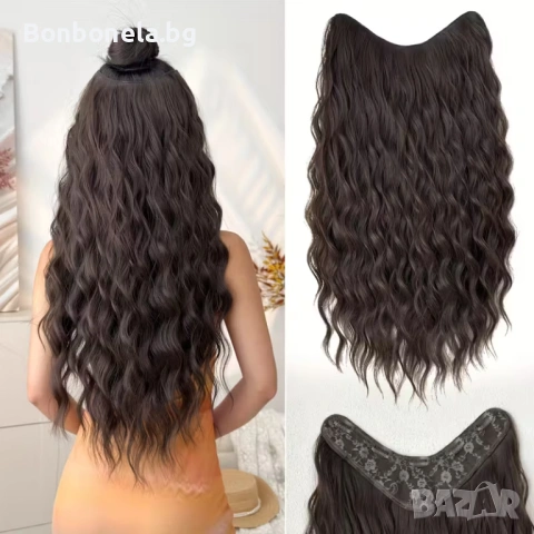 Екстеншън с клипс / Удължение за Коса /треса / треса с клипси , снимка 5 - Аксесоари за коса - 53034501