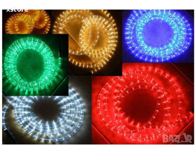 Дядо Коледа 70см +Светещ led коледен маркуч 10м, снимка 5 - Декорация за дома - 52540154