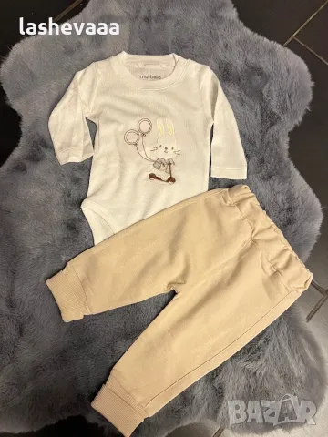 Комплект зайче в бежово, снимка 2 - Комплекти за бебе - 49214821