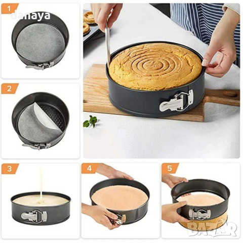 4623 Кръгла форма за печене с подвижно дъно, 26 см, снимка 4 - Съдове за готвене - 44910678