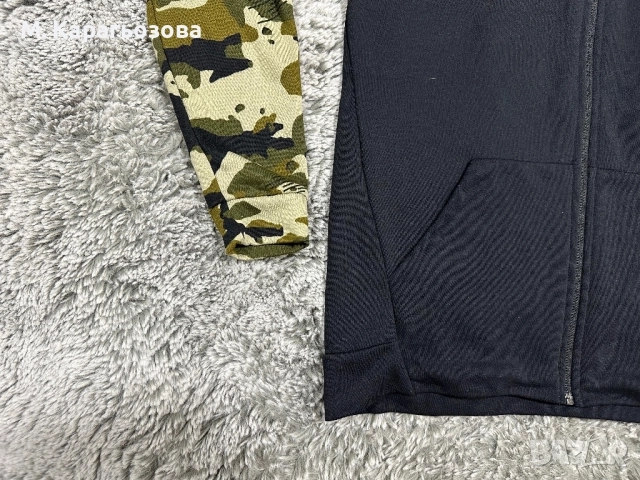 Мъжко горнище Nike Camo Fleece Hoodie, Размер L, снимка 8 - Спортни дрехи, екипи - 52407152