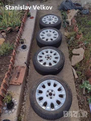 Зимни гуми Marshal 225/55/17 с лети джанти от Audi A8, снимка 1