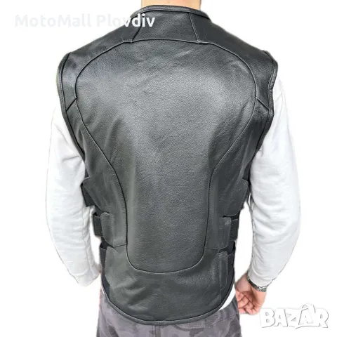 Кожен мото елек Roader черен рокер клубен естествена кожа от S до 8XL , снимка 2 - Аксесоари и консумативи - 48700491