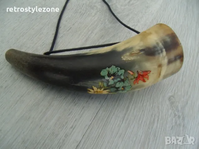№ 8036  стара свирка от рог   , снимка 2 - Други ценни предмети - 50197381