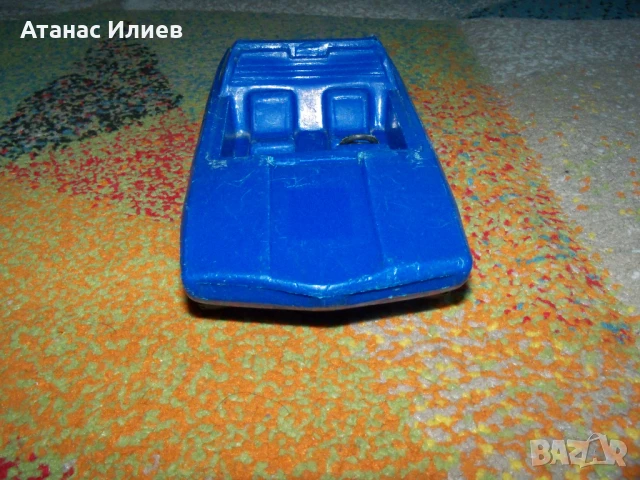 Стара пластмасова количка синя, соц играчка, снимка 5 - Коли, камиони, мотори, писти - 50837393
