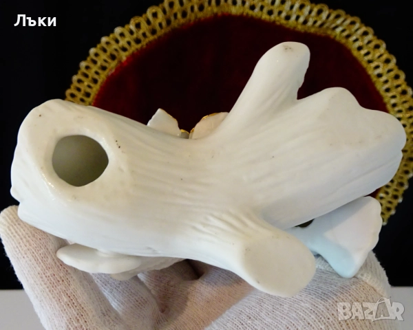 Порцеланова статуетка,фигура Бухал,Сова,злато. , снимка 6 - Статуетки - 52147432