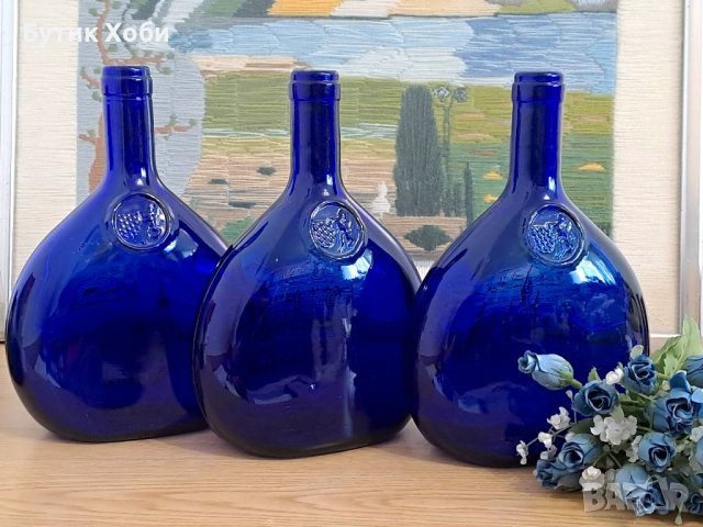 Колекционерски шишета кобалтово стъкло, Германия , снимка 10 - Колекции - 43392103
