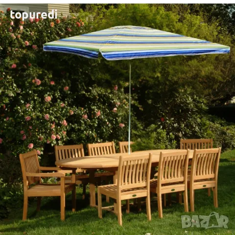 ГОЛЯМ КВАДРАТЕН ГРАДИНСКИ ЧАДЪР 260 СМ, снимка 5 - Градински мебели, декорация  - 50218004