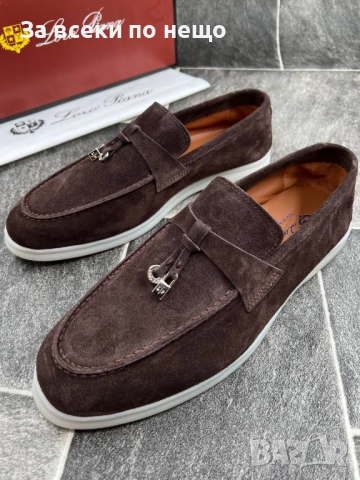Loro Piana Мъжки Кафеви Обувки Естествена Кожа Лоро Пиана Код E830, снимка 2 - Ежедневни обувки - 51477819