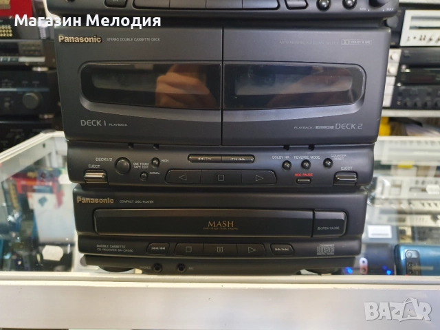 Аудиосистема Panasonic SA-CH350 В отлично техническо и визуално състояние. Лека забележка на касетит, снимка 6 - Аудиосистеми - 35637399