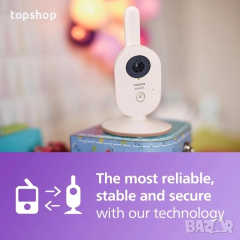 Чисто нов бебефон Philips Avent Advanced в коралово кремаво, 2,8” (7,1 см) дисплей, x2 увеличение..., снимка 2 - Бебефони - 51637907