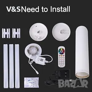 Пакет от 2 LED подови лампи RGB Цилиндрична 104см. дистанционно управление,блутут, wifi, снимка 12 - Лед осветление - 47730157