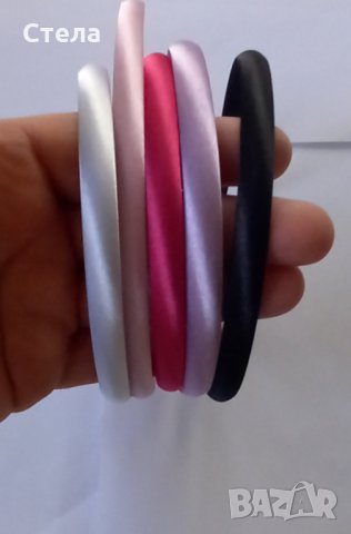 Диадеми за коса, аксесоари за глава, декорация, сатен, плат, метал, снимка 8 - Аксесоари за коса - 33394311