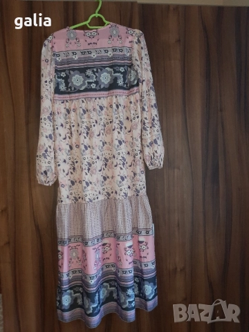 Дълга рокля- размер L, снимка 5 - Рокли - 51664284