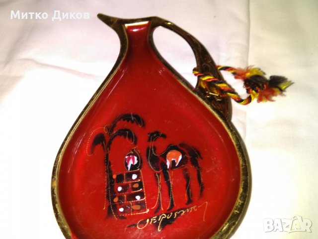 Метална медна делва за стена -може пепелник Йерусалим маркирана 21х12см, снимка 3 - Декорация за дома - 29038970