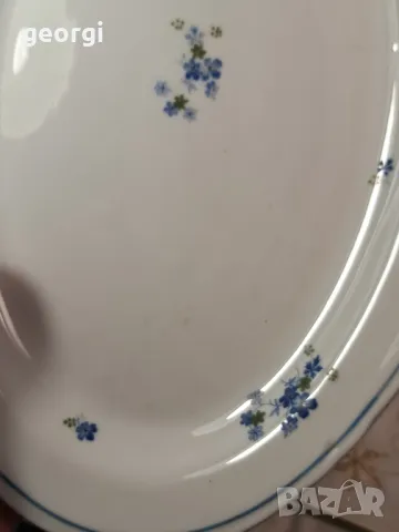 старо българско порцеланово плато елипса 25/1, снимка 6 - Сервизи - 49886625