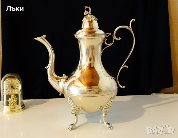 Старинна английска кана,чайник никелово сребро. , снимка 1 - Антикварни и старинни предмети - 26268954