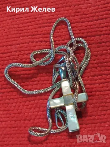 КРАСИВО СЕДЕФЕНО СРЕБЪРНО КРЪСТЧЕ със СТИЛНА СРЕБЪРНА ВЕРИЖКА - СРЕБРО 925 ПРОБА 39999, снимка 13 - Колиета, медальони, синджири - 49981840