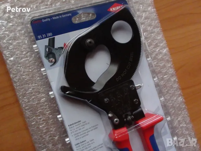 KNIPEX 95 31 280 - PROFI Кабелна Ножица 52mm/380mm² !! ЧИСТО НОВА !! ORIGINAL KNIPEX GERMANY !! , снимка 3 - Клещи - 26676996