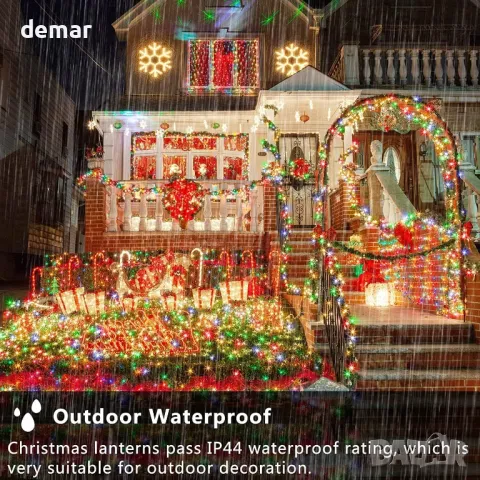 Външни приказни светлини XURISEN, 156 м 1300LED, 8 режима, многоцветни, снимка 6 - Декорация за дома - 47983144