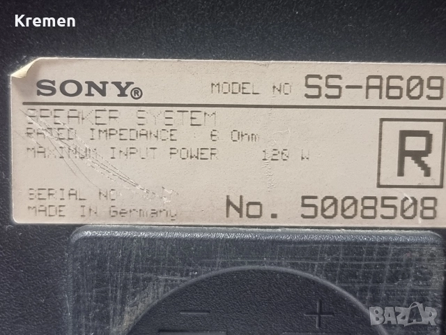 Тонколони SONY SS-A609, снимка 11 - Тонколони - 52740874
