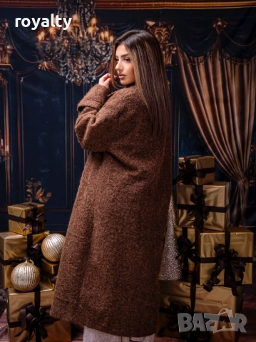 Кафяво Дамско Палто , снимка 2 - Палта, манта - 52884623
