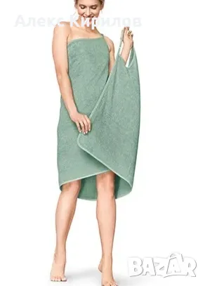 GRUNER KNOPF Хавлиена рокля, тюркоазена, снимка 4 - Хавлиени кърпи - 50387725