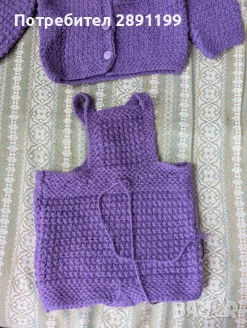 Бебешки ръчно плетени комплекти и жилетки, снимка 2 - Комплекти за бебе - 48656553