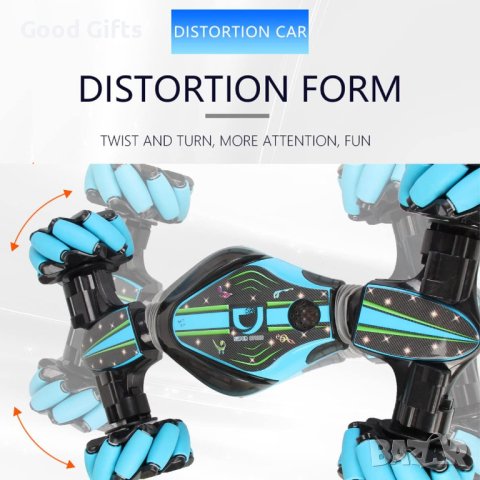 Offroad КОЛА ТРАНСФОРМЪР С ДИСТАНЦИОННО И ГРИВНА ЗА ЖЕСТОВО УПРАВЛЕНИЕ 4WD, снимка 12 - Коли, камиони, мотори, писти - 43099627