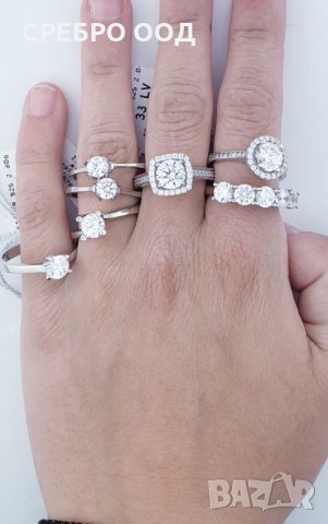 Сребърни пръстени, колиета  на SWAROVSKI, снимка 3 - Колиета, медальони, синджири - 27290555