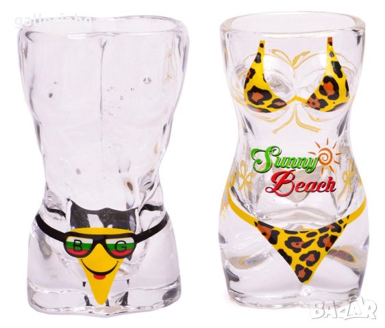 Комплект чаши (шотове) мъжка и дамска физика с бански , снимка 2 - Арт сувенири - 40497398