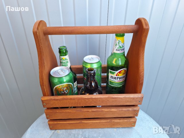 Дървена кошница щайга за бира, снимка 4 - Декорация за дома - 43655165
