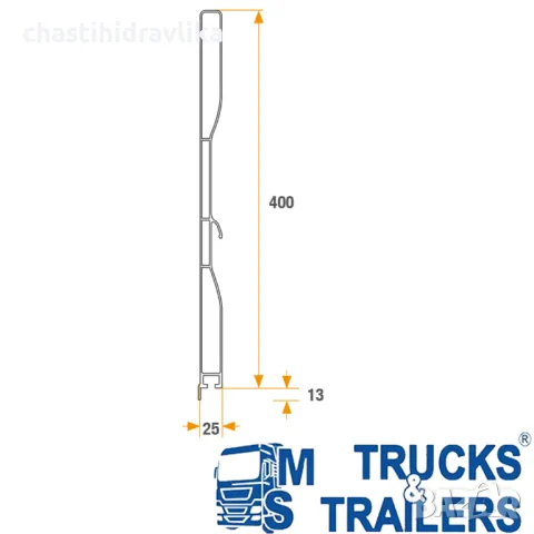 АЛУМИНИЕВ КАПАК / КАНАТА ЗА КАРОСЕРИЯ - 7650 Х 400, снимка 2 - Части - 41479299