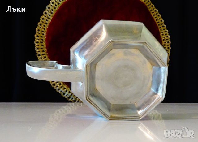 Осемстенен свещник от калай. , снимка 5 - Антикварни и старинни предмети - 36772759