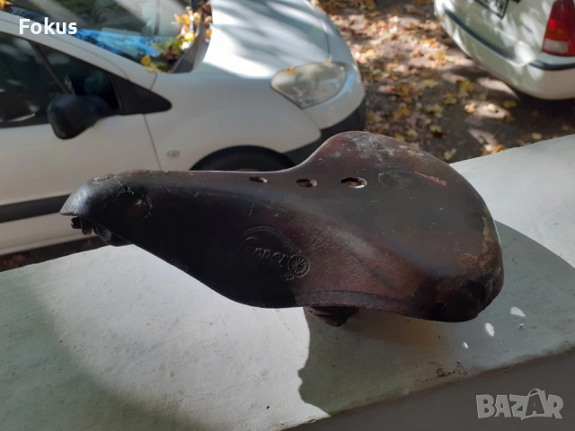 Стара маркова кожена седалка за велосипед Lepper, снимка 3 - Антикварни и старинни предмети - 53292224