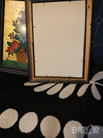 Картини  лот върху стъкло дървена рамка , снимка 5 - Картини - 52255686