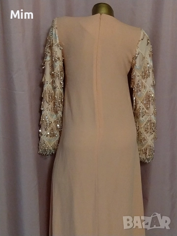 FEYZA S Дълга свободна рокля с дълъг ръкав с пайети , снимка 8 - Рокли - 52580341