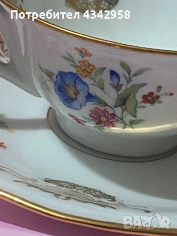Mks porcelain. Germany. Сет за кафе, снимка 4 - Антикварни и старинни предмети - 52435672