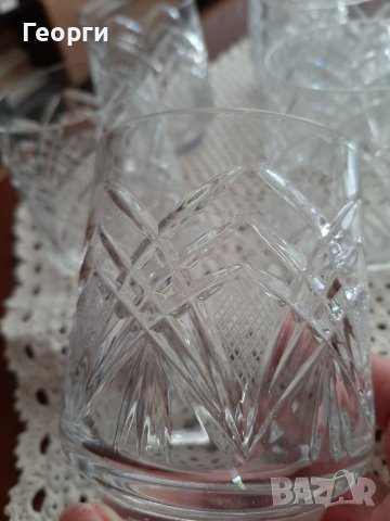 Кристални чаши за уиски,водка,коняк, снимка 2 - Сервизи - 36706169