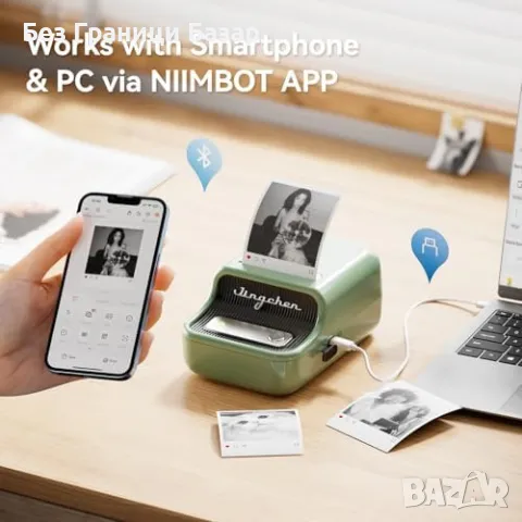 Нов NIIMBOT B21 Pro Термален Принтер за Етикети Bluetooth Без Мастило, снимка 2 - Принтери, копири, скенери - 50287725