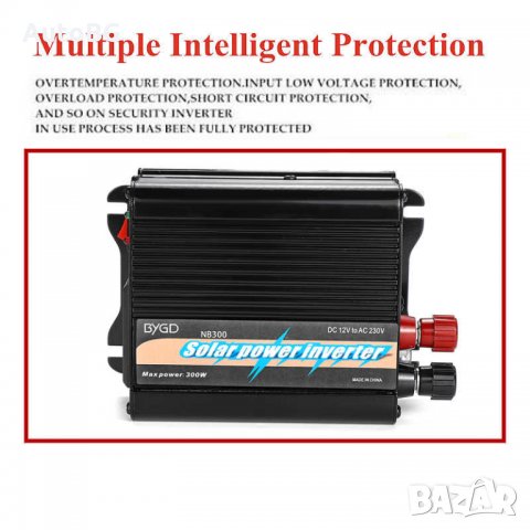 Инвертор за автомобил SOLAR POWER INVERTER NB300, снимка 4 - Аксесоари и консумативи - 28149069