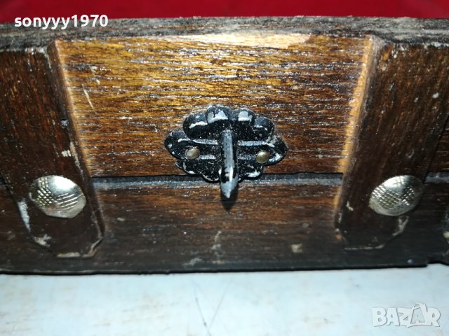 ДЪРВЕНА КУТИЯ КОВЧЕЖЕ С ОБКОВ ВНОС ФРАНЦИЯ 0201241922, снимка 15 - Антикварни и старинни предмети - 43626604