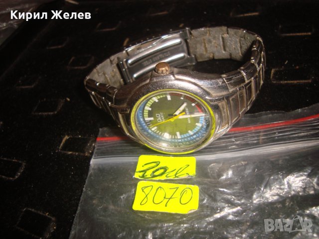 Кю и Кю КВАРЦ ЯПОНСКИ МАРКОВ РЪЧЕН РАБОТЕЩ ЧАСОВНИК Q&Q с ВЕРИЖКА РЯДЪК МОДЕЛ 8070, снимка 4 - Мъжки - 32804313