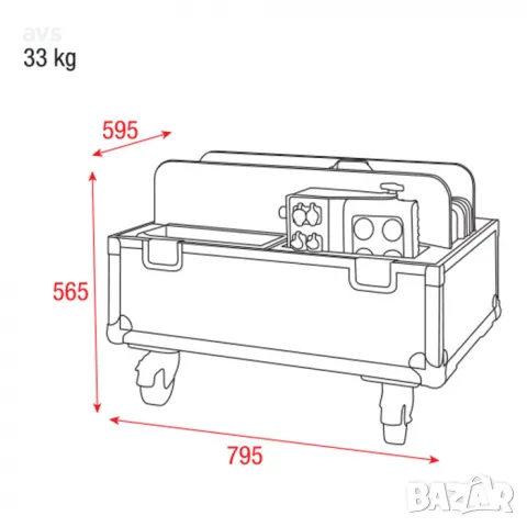 Кейс Showtec Case for 4x Helix M1000/M1100, снимка 5 - Други - 48831831