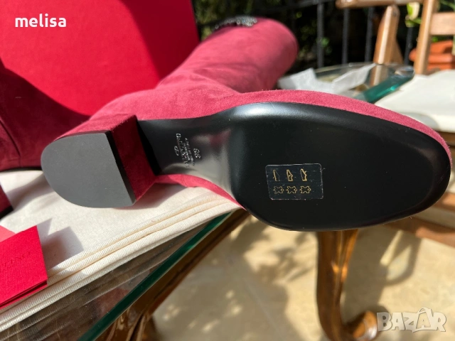 Намалени!  1350 лв  Valentino Garavani  Оригинал  Ботуши велур, снимка 6 - Дамски ботуши - 53392442